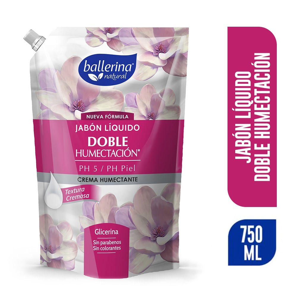 Jabon Ballerina doble humectacion 750ml