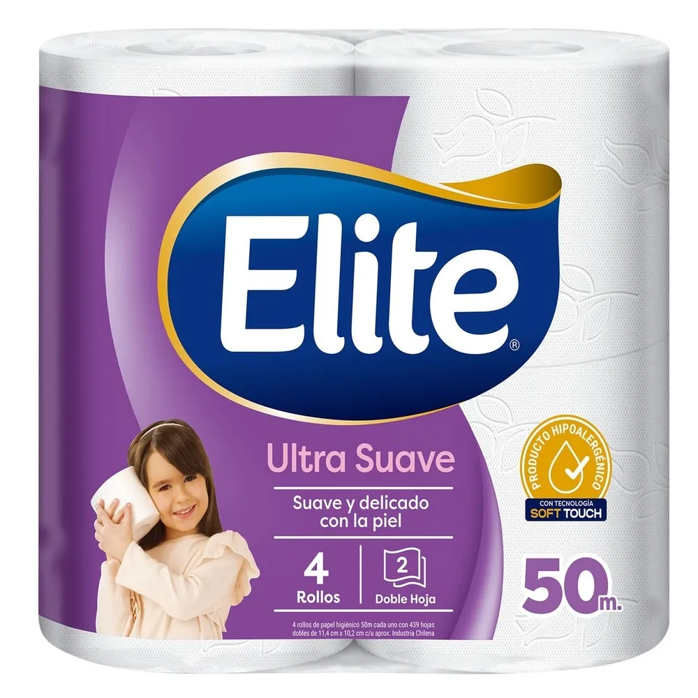 Papel Elite 50 Metros x 4 rollos