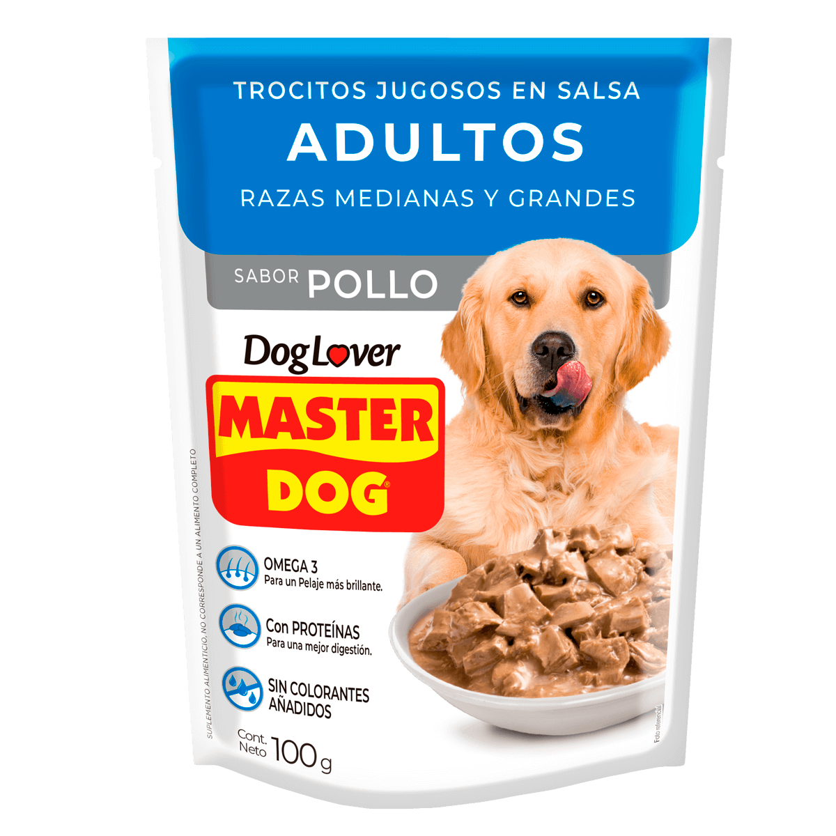 Trocitos jugosos en salsa para perros